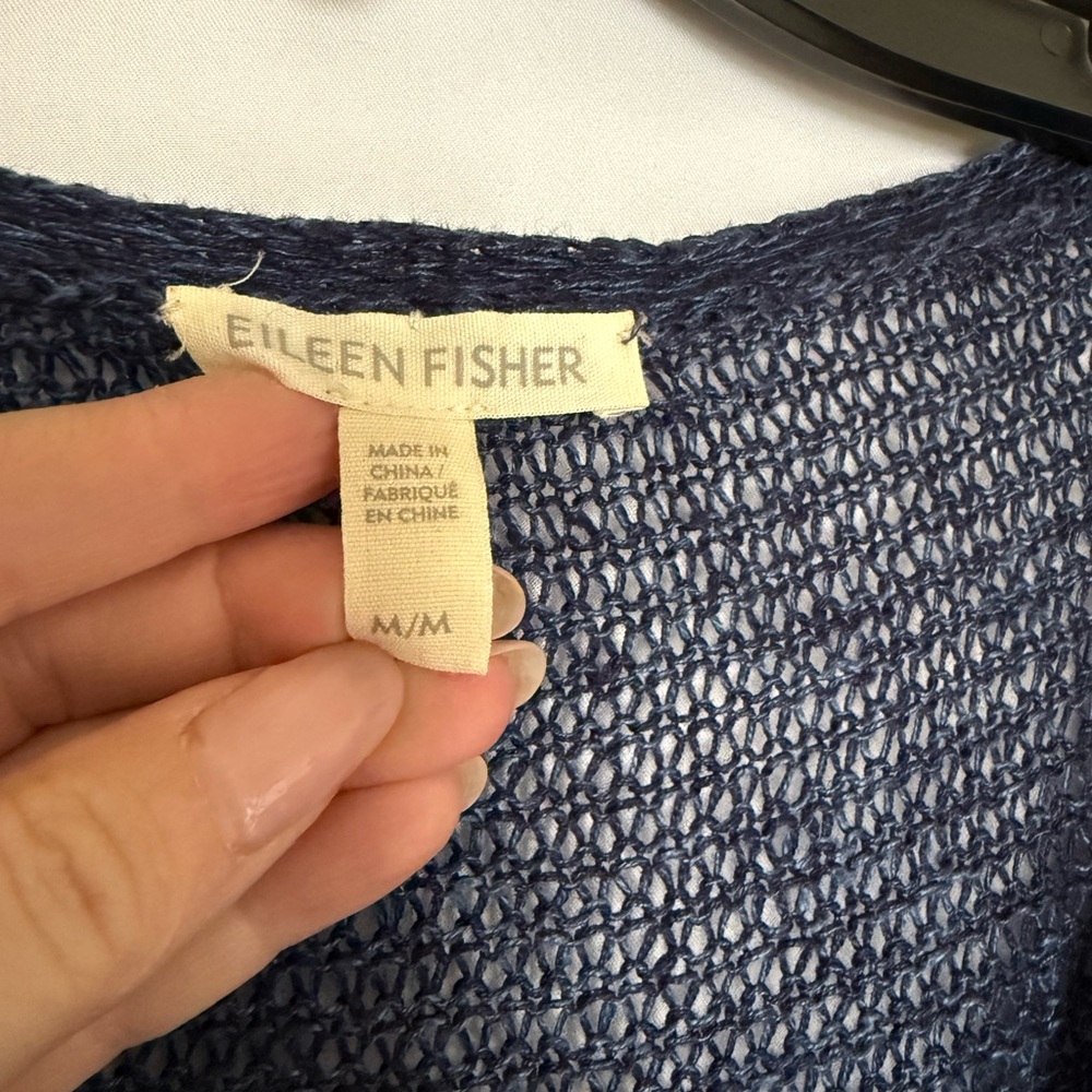 EILEEN FISHER Linen Asymmetrical Sweater - Picture 6 of 7